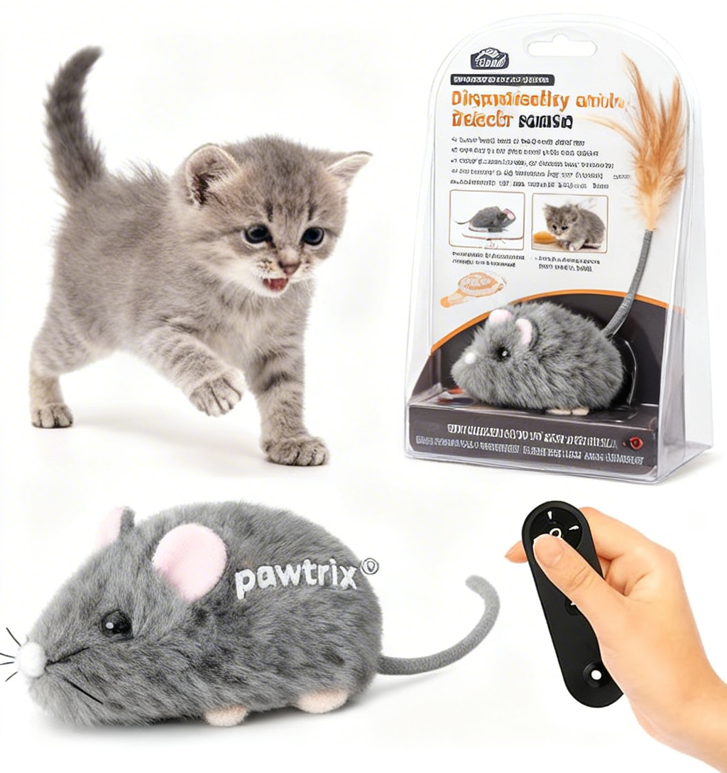 pawtrix® The Sneaky Squeak Mouse Cat Toy – Your Cat’s New Arch-Nemesis (Non-Stop Hunting Frenzy & Boredom-Busting Fun Inside!)