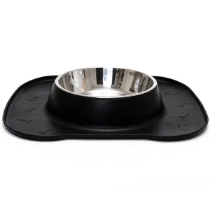 Dog Bowl With Mat  Silicone Dog Bowl Mat  Anti Skid  Anti Slip Pet Bowls