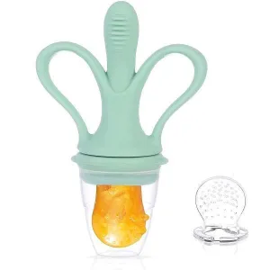 2 in 1 Baby Banana Teether & Baby Safety Feeder - Assorted Colours