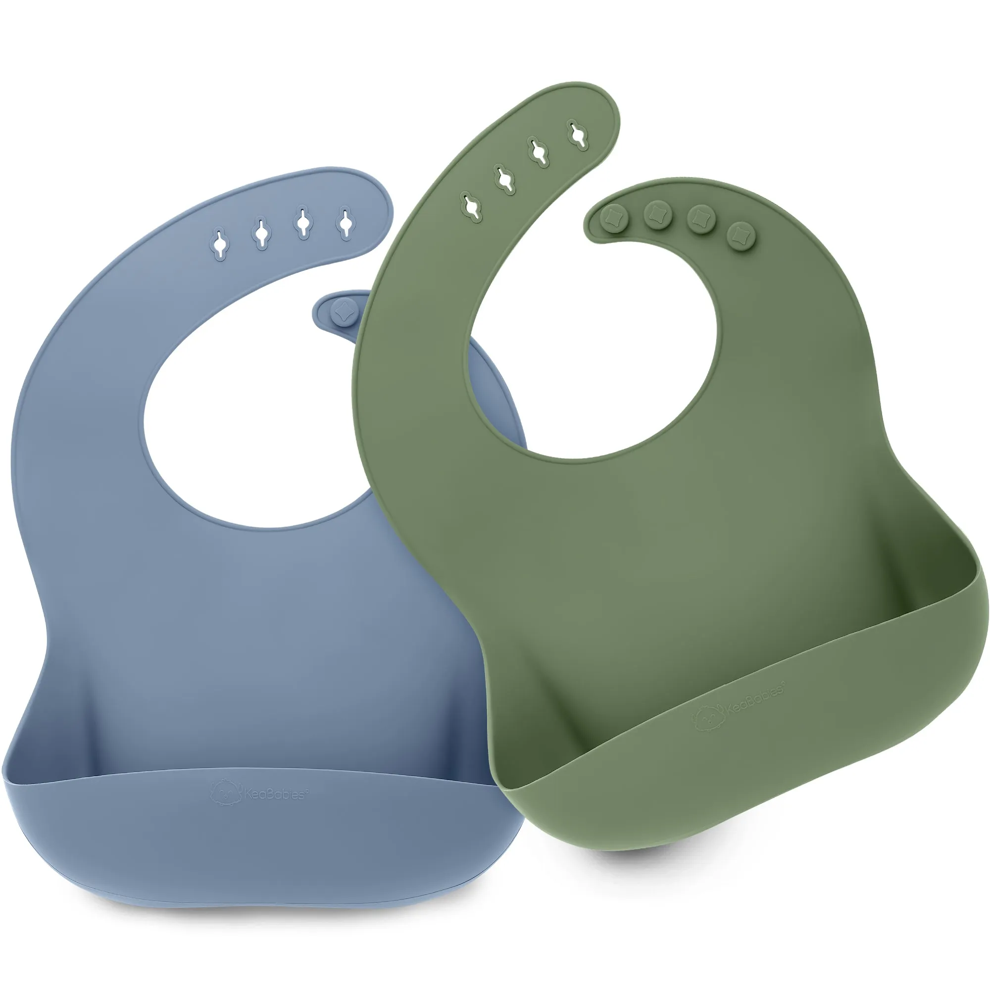 2-Pack Prep Silicone Bibs (Slate)