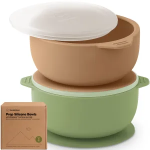 2-Pack Prep Silicone Suction Bowls (Desert)