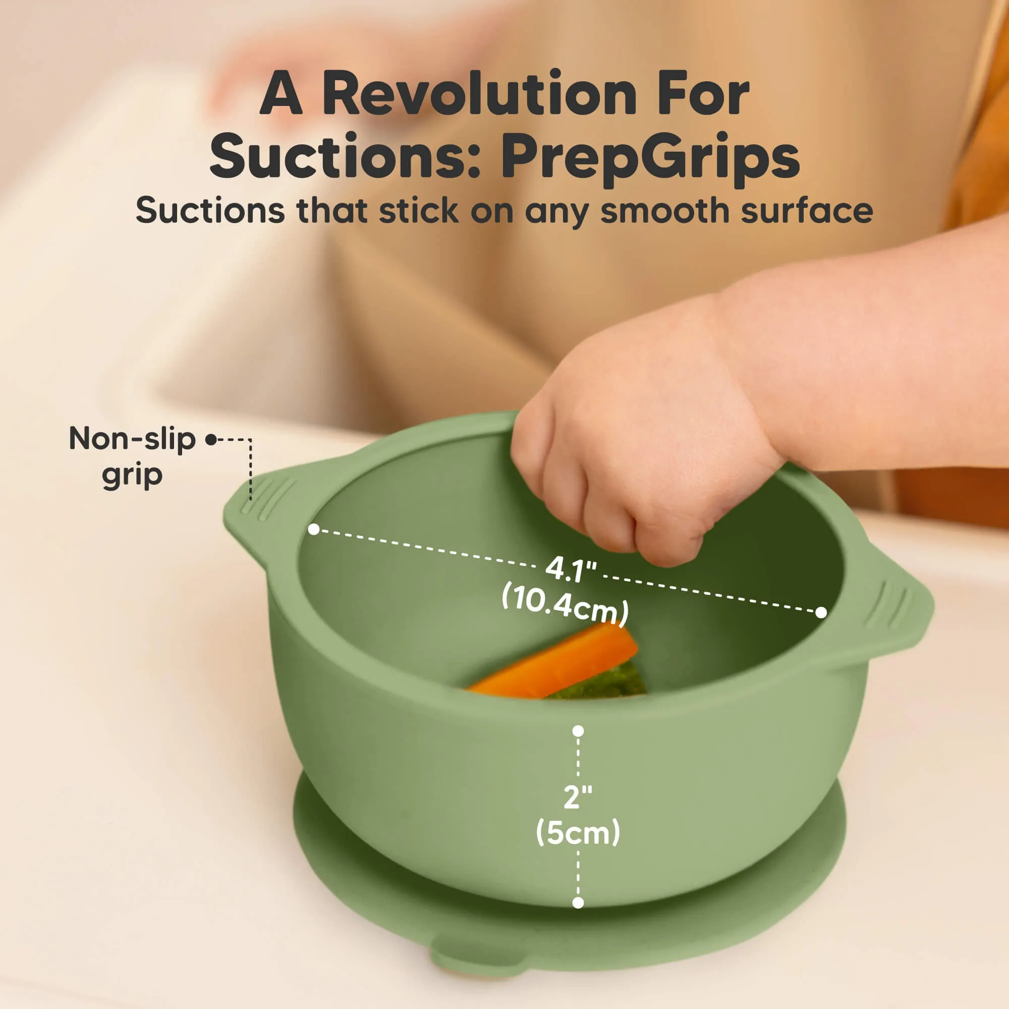 2-Pack Prep Silicone Suction Bowls (Desert)