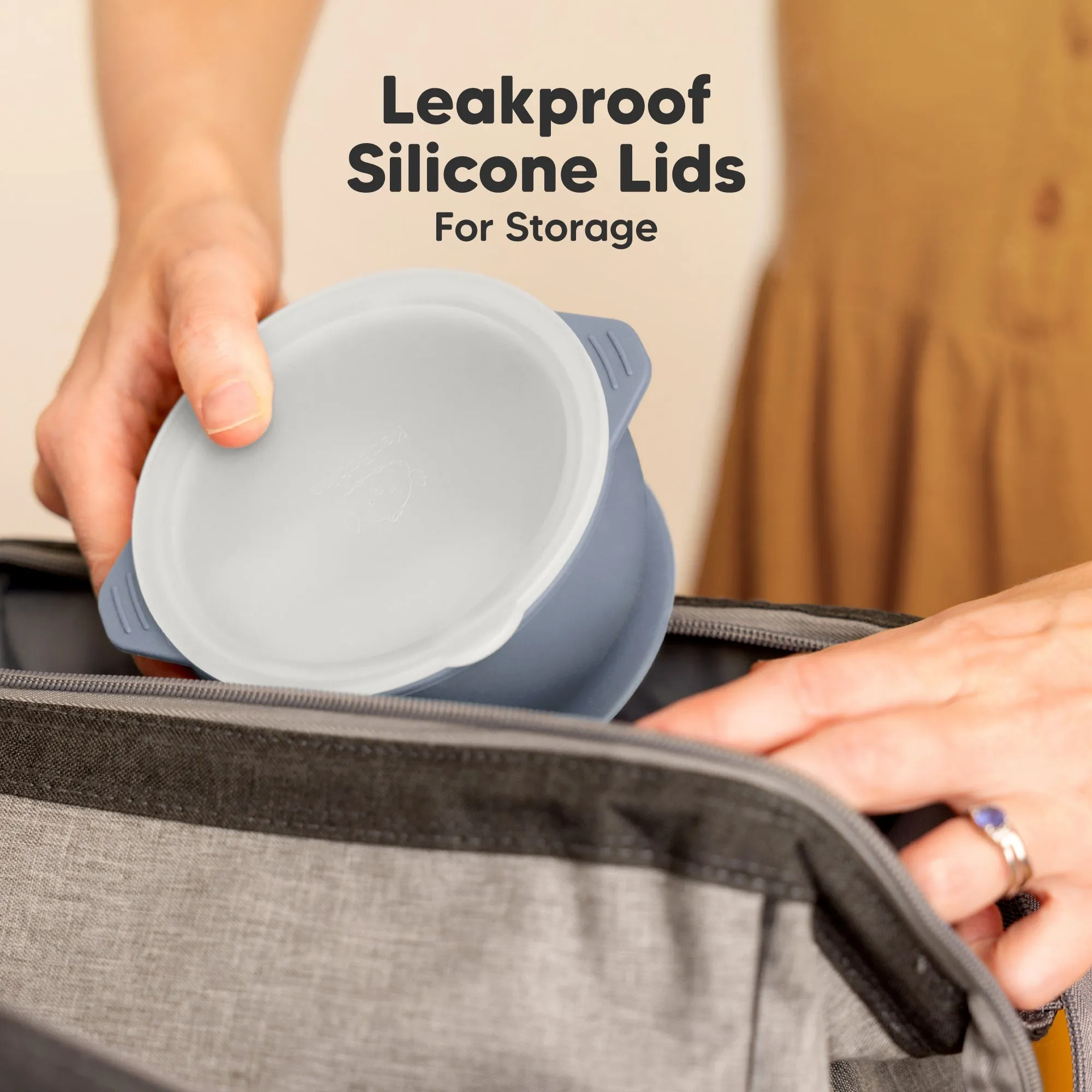 2-Pack Prep Silicone Suction Bowls