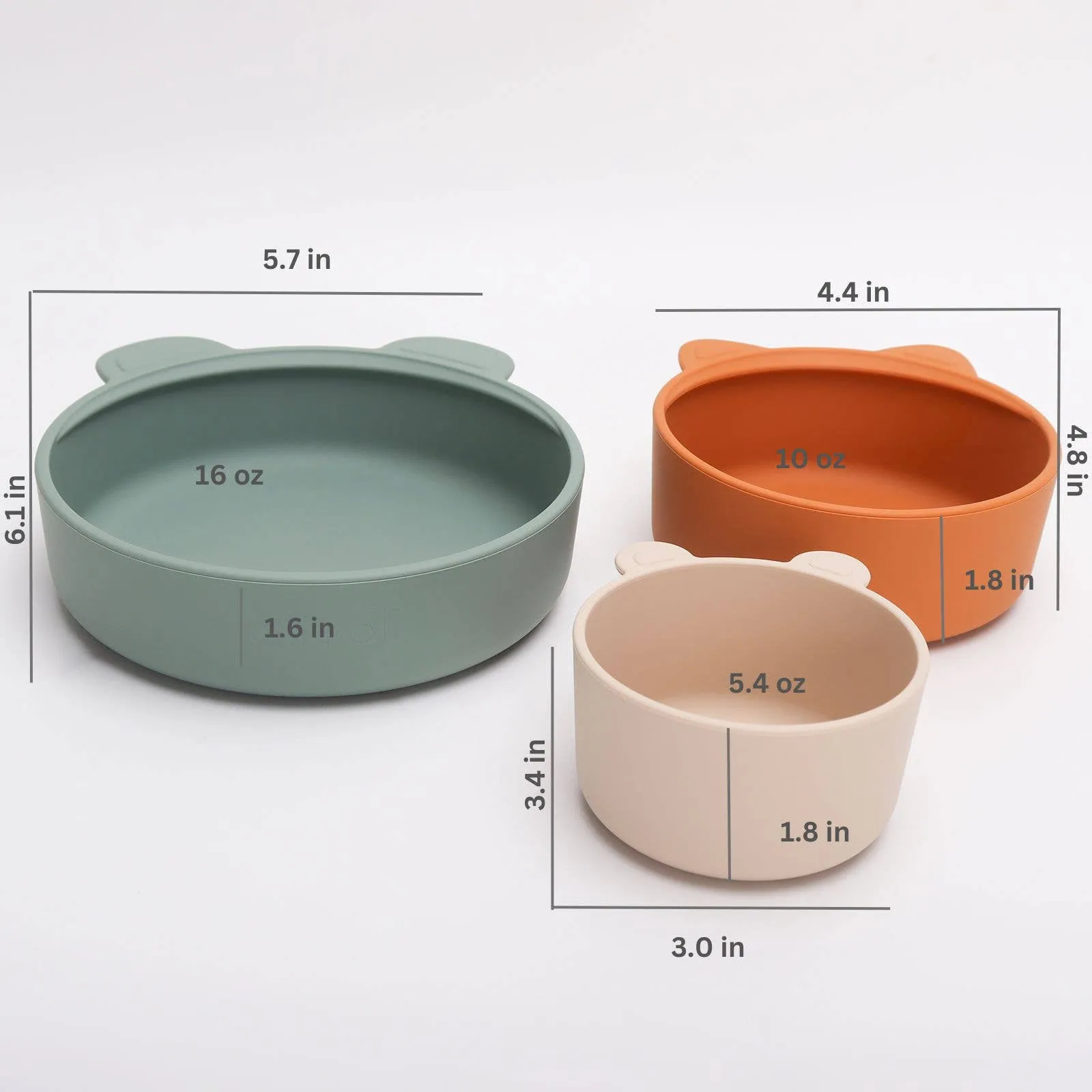 (3pc) Stackable Snack Bowl Set (Citrus Splash)