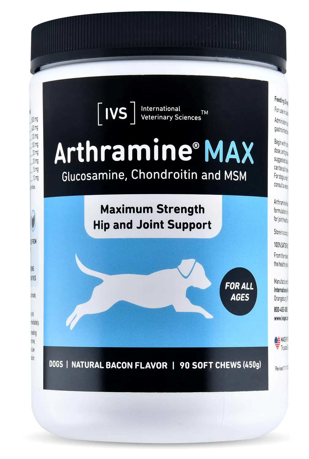 90 ct Arthramine MAX Soft Chews, Bacon