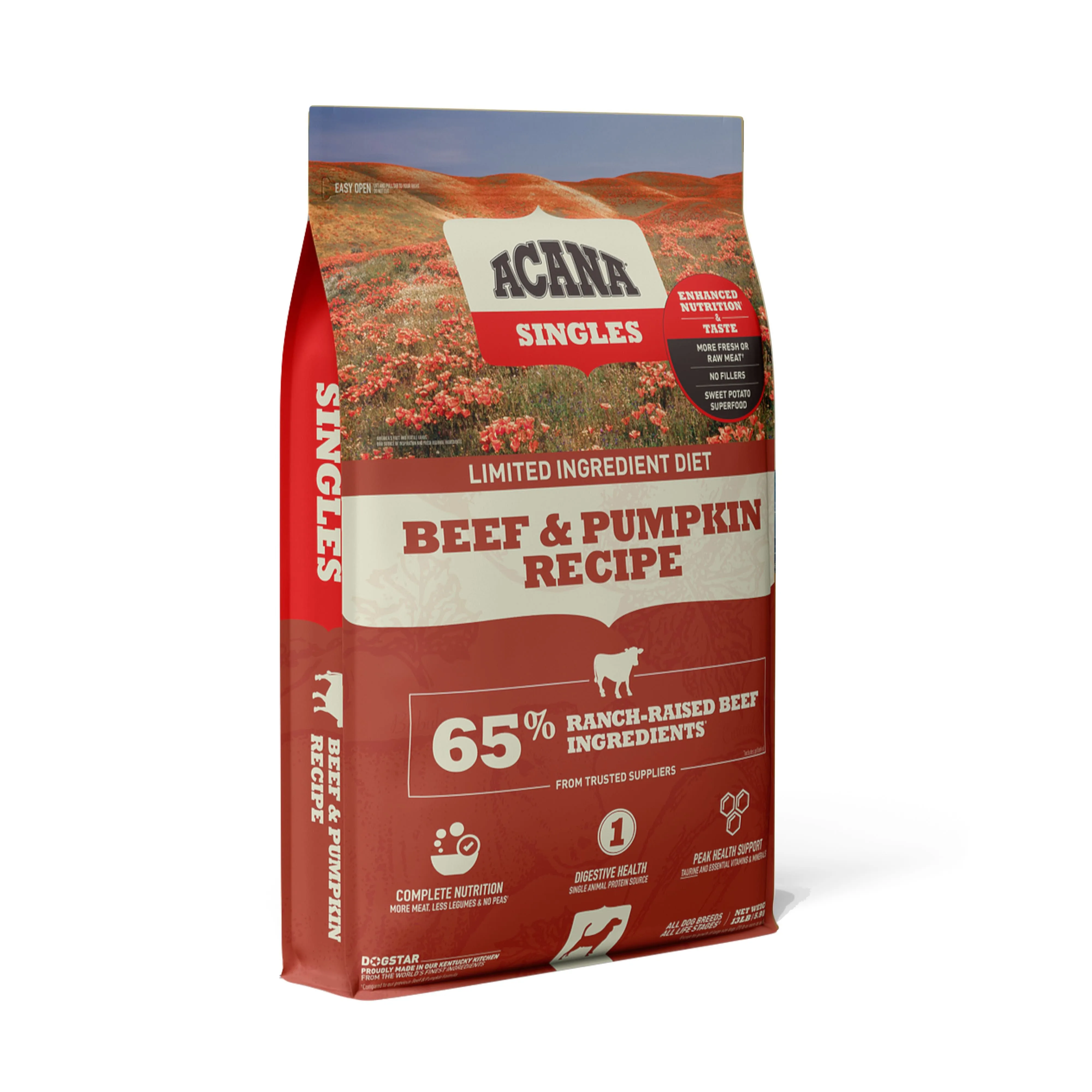 Acana Singles Beef & Pumpkin Grain Free Dog Food