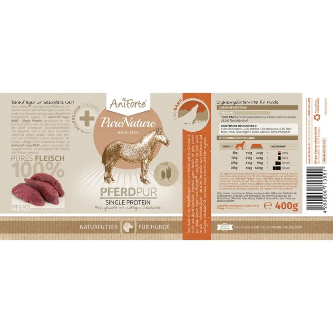 AniForte PureNature Pure Horse Wet Food