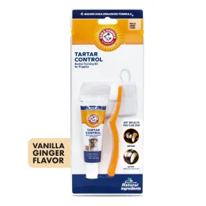 Arm and Hammer Tartar Control Dental Training Kit for Puppies Vanilla Ginger