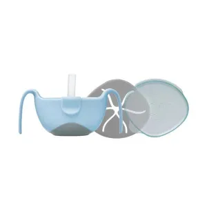 B.Box Bowl   Straw Set Bubblegum Light Blue