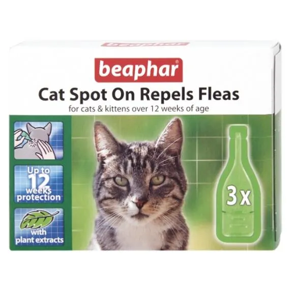 Beaphar | Cat Flea Repellent | Natural Spot On Treatment