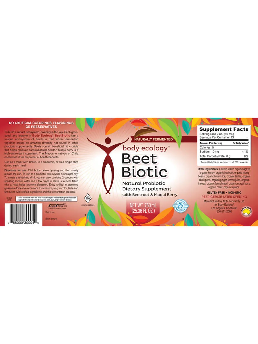 BeetBiotic, 750ml, Body Ecology