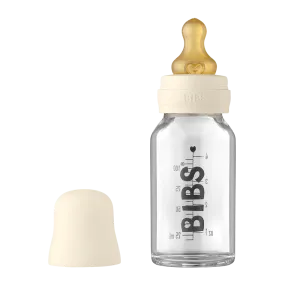 BIBS Baby Glass Bottle Complete Set (110ml) - Ivory