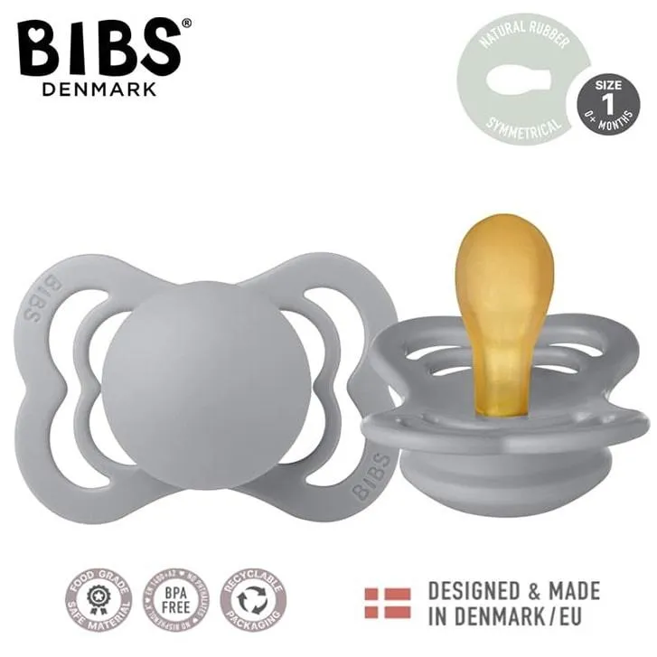 Bibs Supreme Natural Rubber Pacifiers - 2 Pack