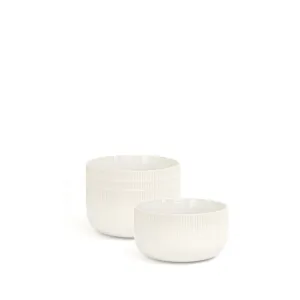 Brae Rice Bowls 12 x 6cm - Set of 4 - White