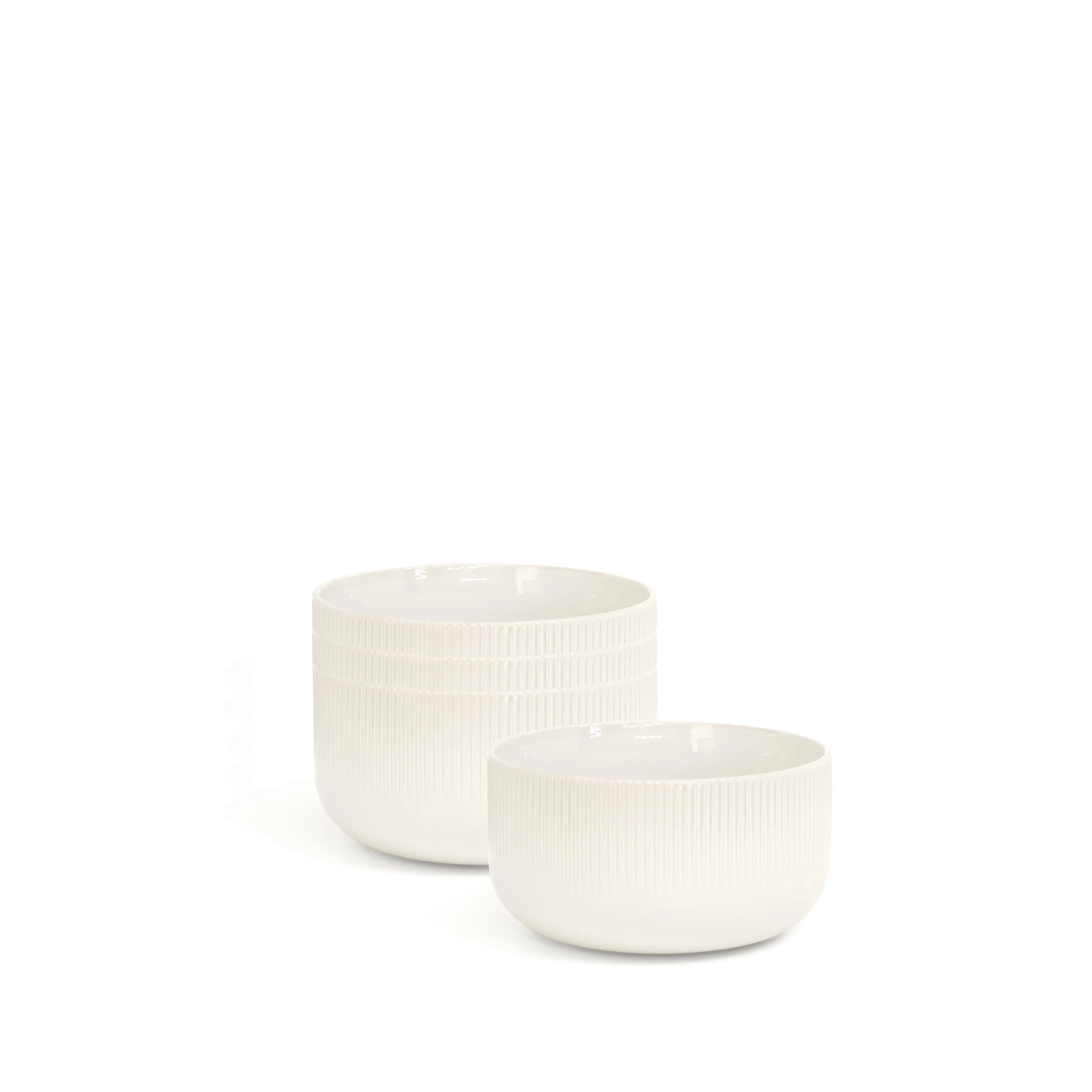 Brae Rice Bowls 12 x 6cm - Set of 4 - White