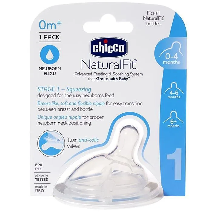 Chicco NaturalFit Inclined Nipple - 1 pack