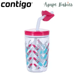 Contigo Bueno Funny Straw 470ml - Cherry Blossom Lips