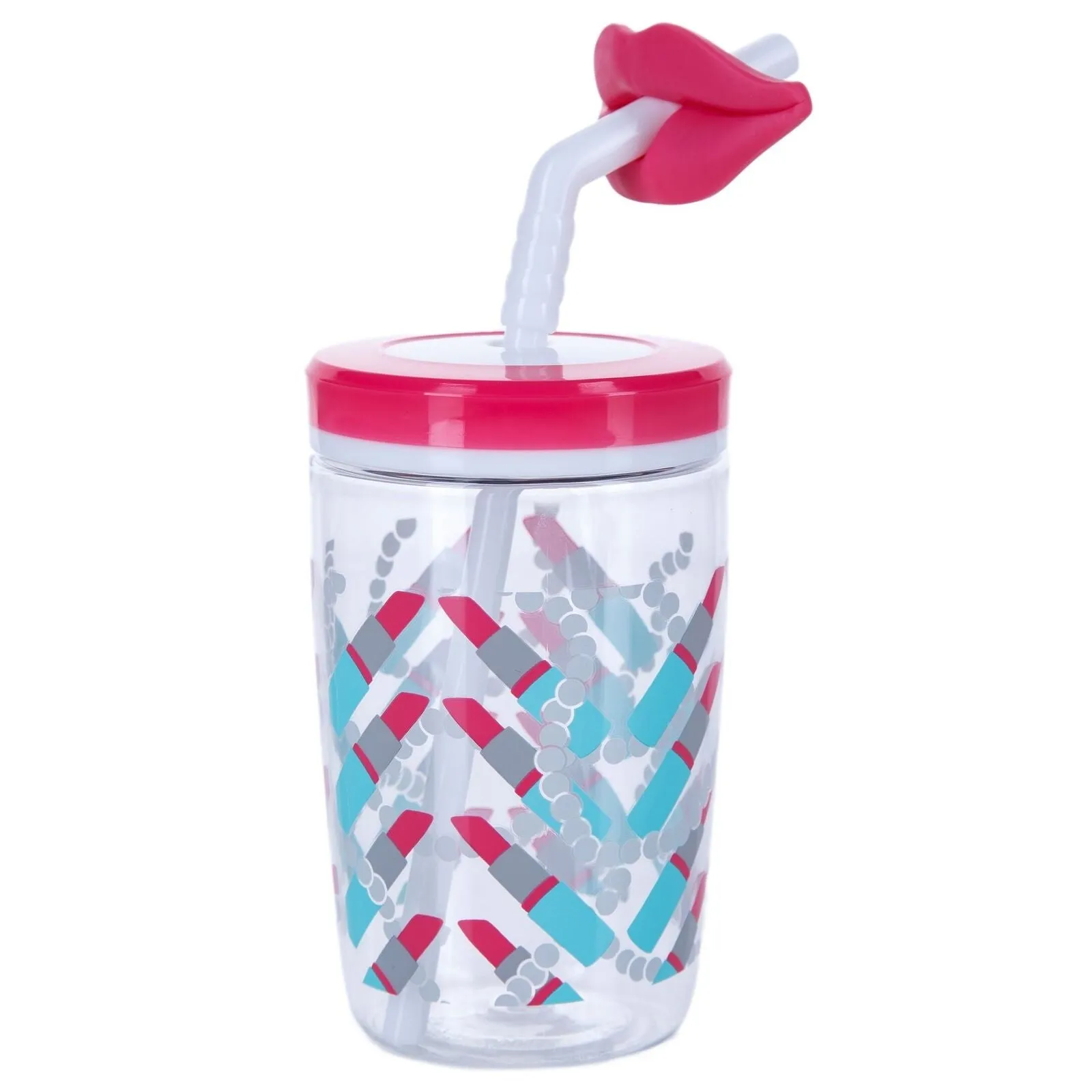 Contigo Bueno Funny Straw 470ml - Cherry Blossom Lips