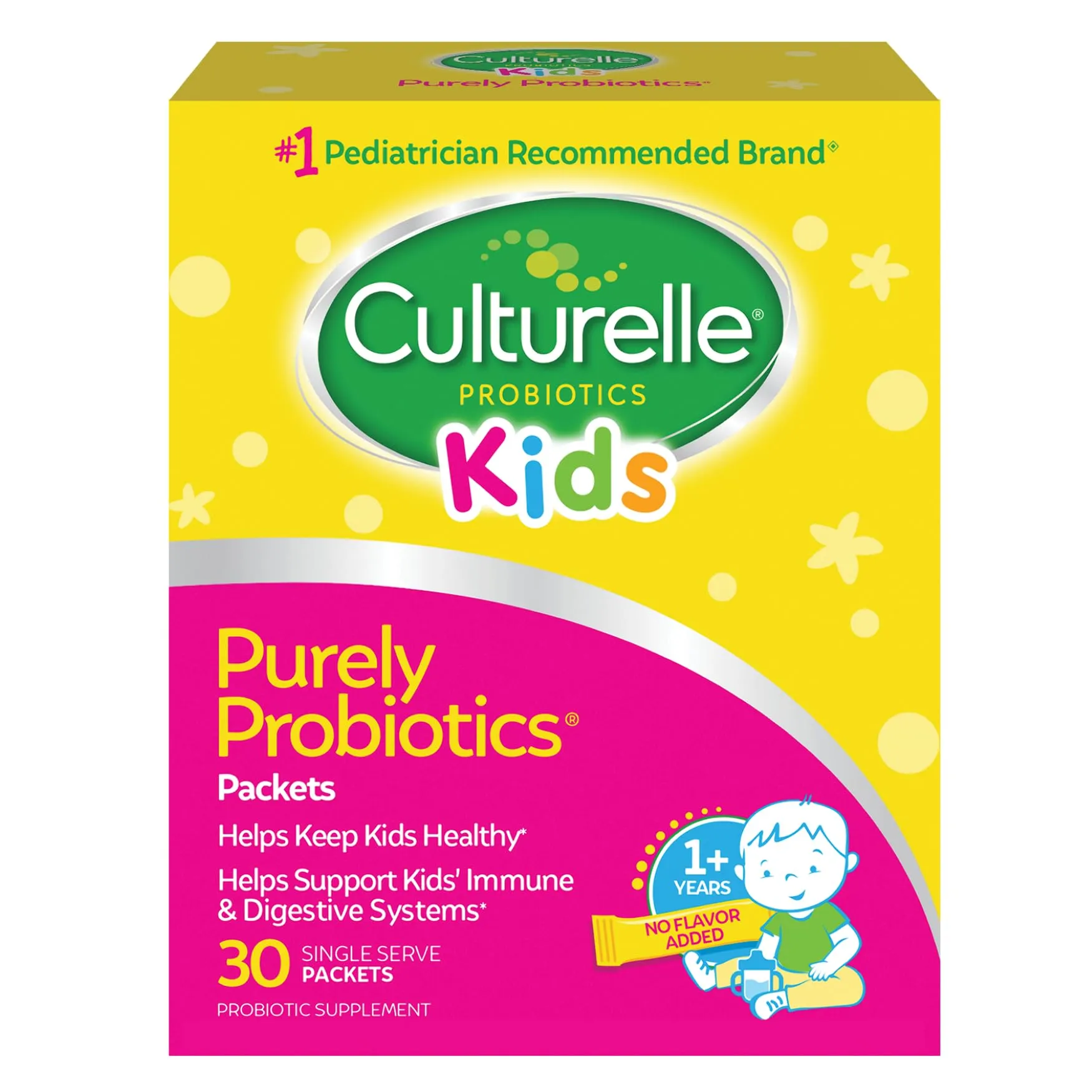 Culturelle Kids Purely Probiotics Daily Supplement Powder Packets - 30 Ct