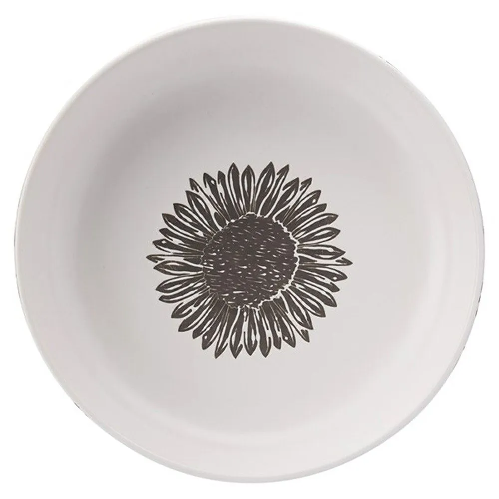 David Mason 30cm White Artisan Flower Serving Bowl