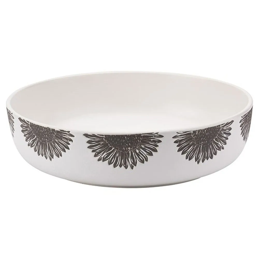 David Mason 30cm White Artisan Flower Serving Bowl