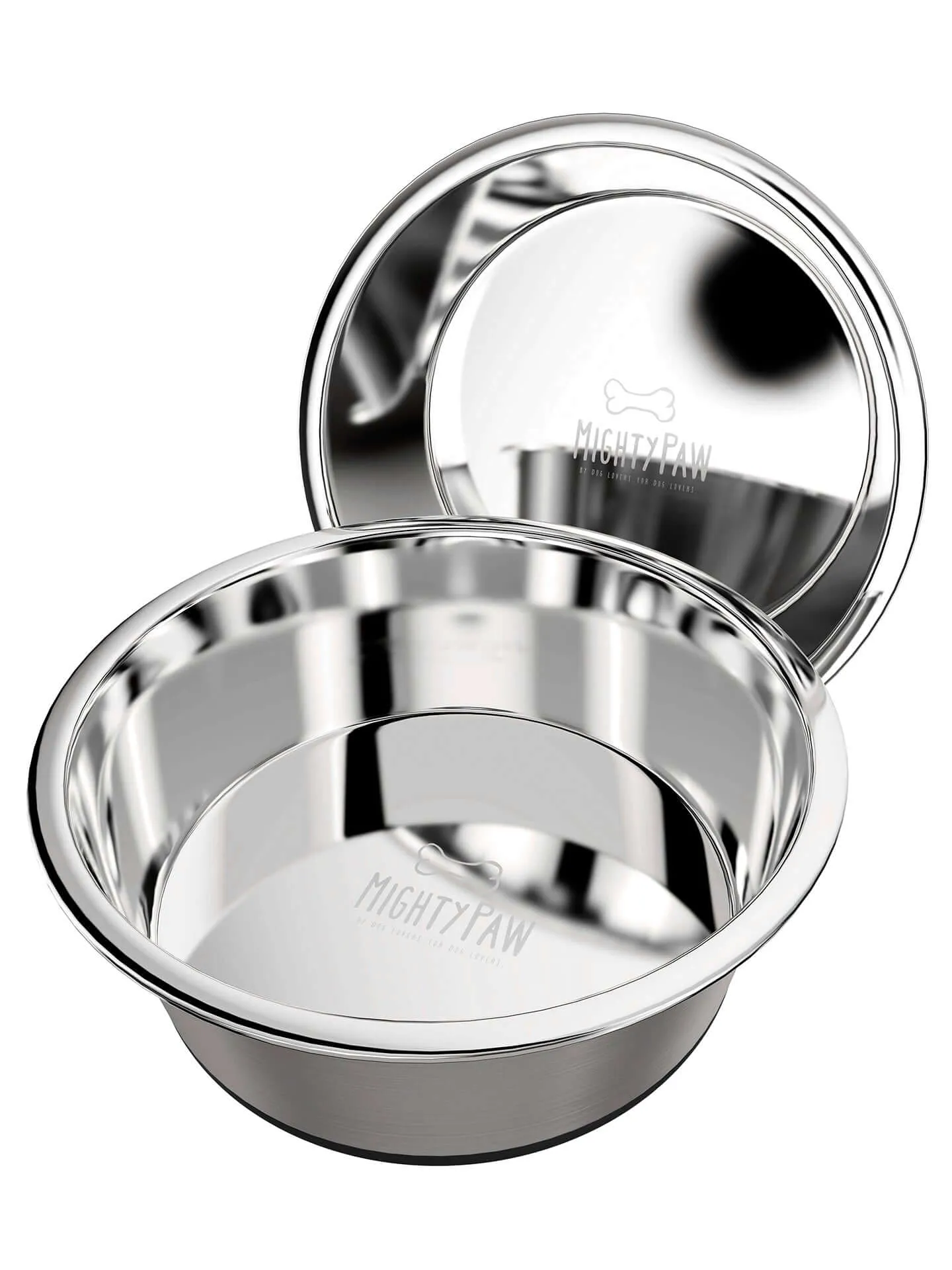 Dishwasher-Safe Stainless Steel Dog Bowls (2 Pack)