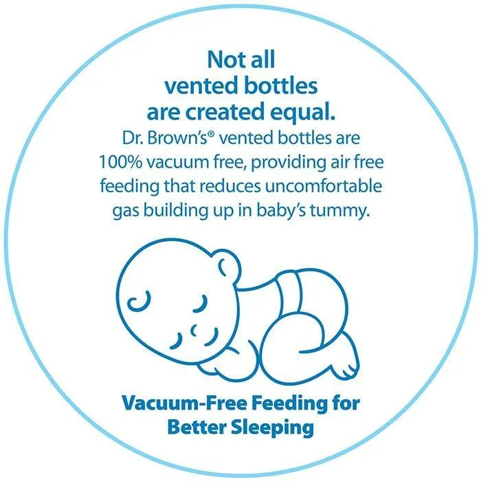 Dr. Brown's Option  Anti-Colic Glass Bottle - Wide Neck - Single Pack