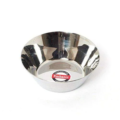 Embassy Pyramid Vati / Curry Bowl, Size 5.5, 225 ml, 10.9 cms (Pack of 6, Stainless Steel)