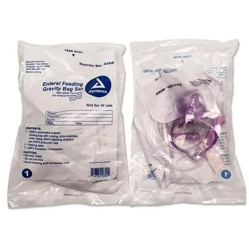 Enteral Gravity Feeding Bag Set with EnFit Connector