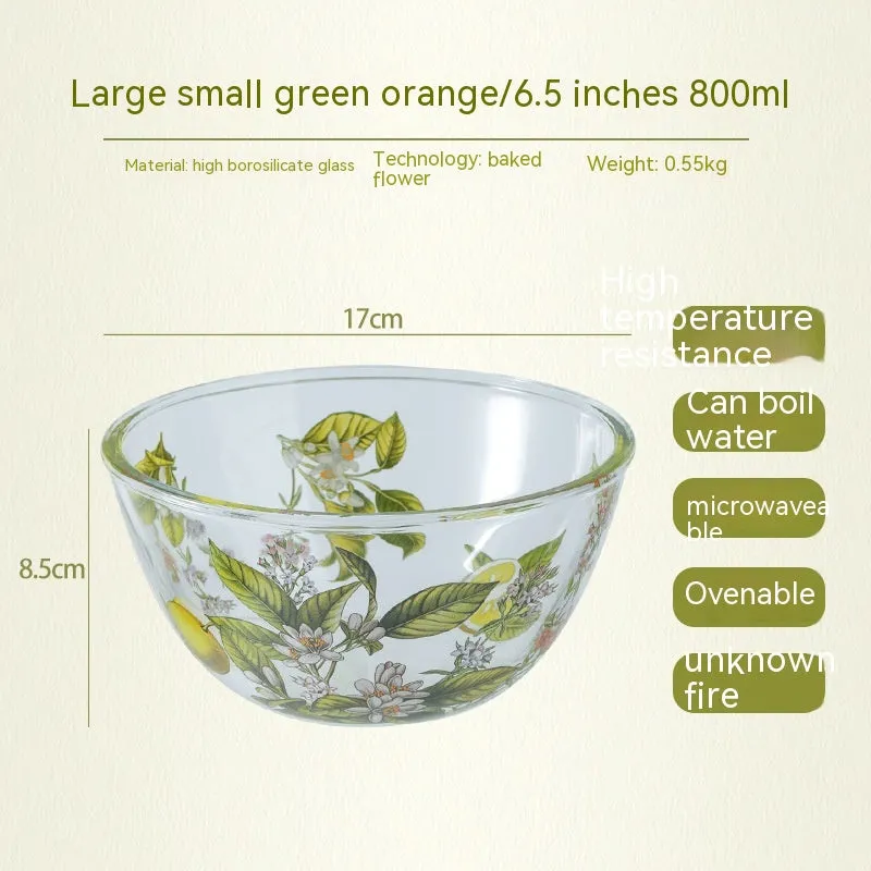 Household High Temperature Resistant Pattern Glass Bowl