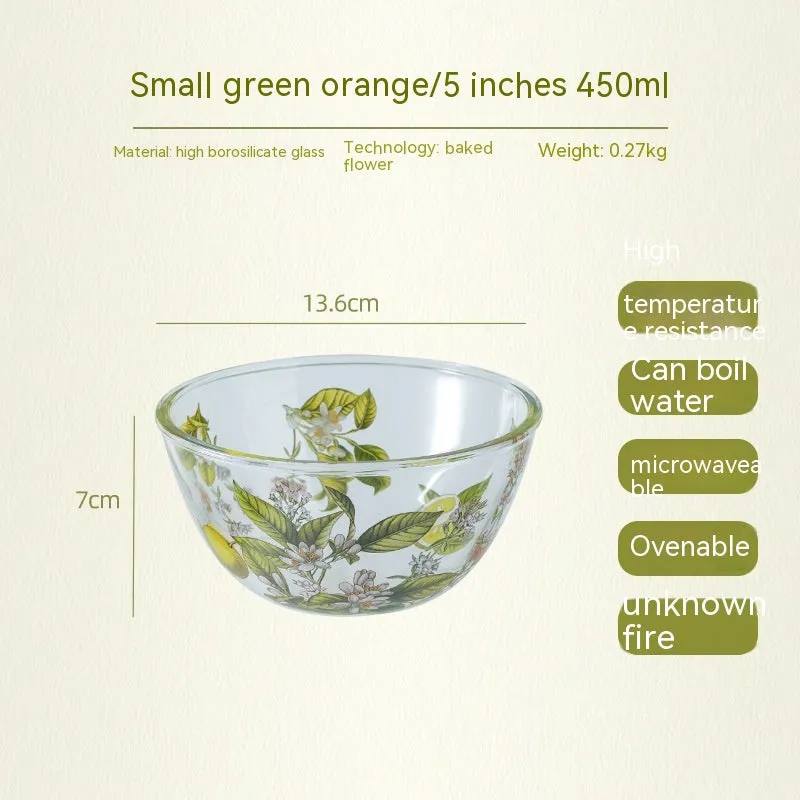 Household High Temperature Resistant Pattern Glass Bowl