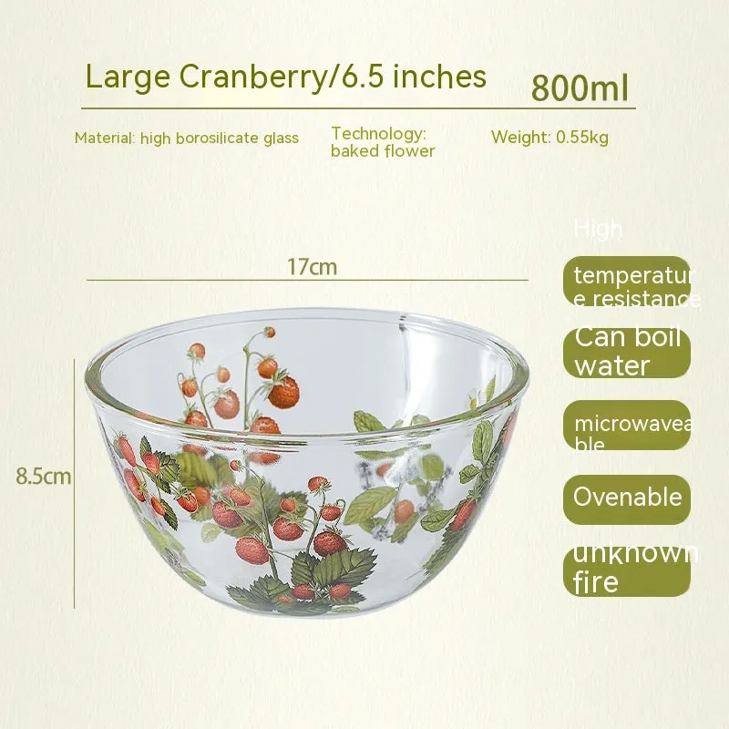 Household High Temperature Resistant Pattern Glass Bowl