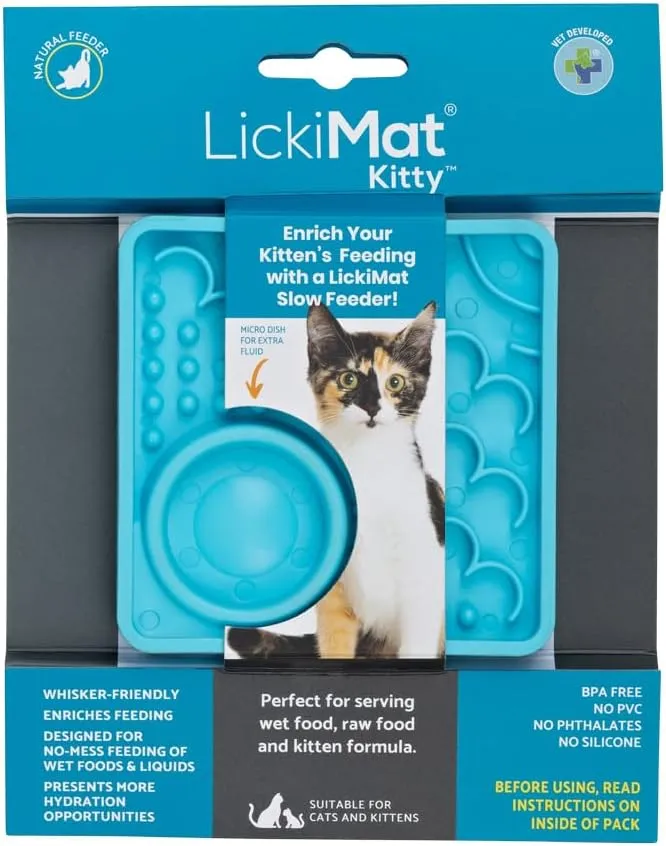 LickiMat Classic Kitty Boredom Buster Feeder Mat for Cats