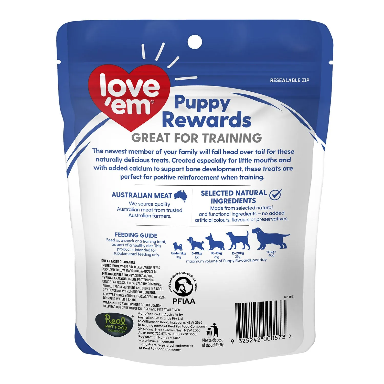 Love'em Puppy Rewards Dog Treats 200g