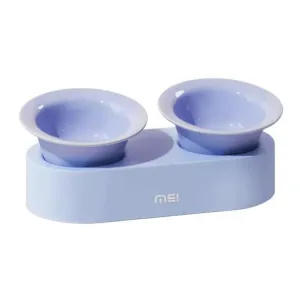 Makesure Jingle 2 in 1 Ceramic Pet Bowl Blue