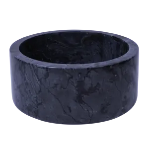 Marble Dog Bowl - Black