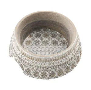 Moroccan Wood Double Wall Bowl