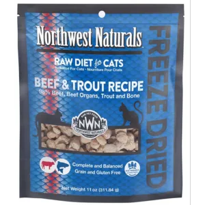 Northwest Naturals Freeze-Dried Beef & Trout Nibbles Cat Food 11 oz