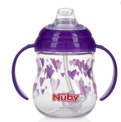 Nuby Tritan Combo 360 - 9oz/270ml Cup With Handle - Purple