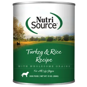 NutriSource Turkey & Rice Formula Canned Dog Food 13-oz