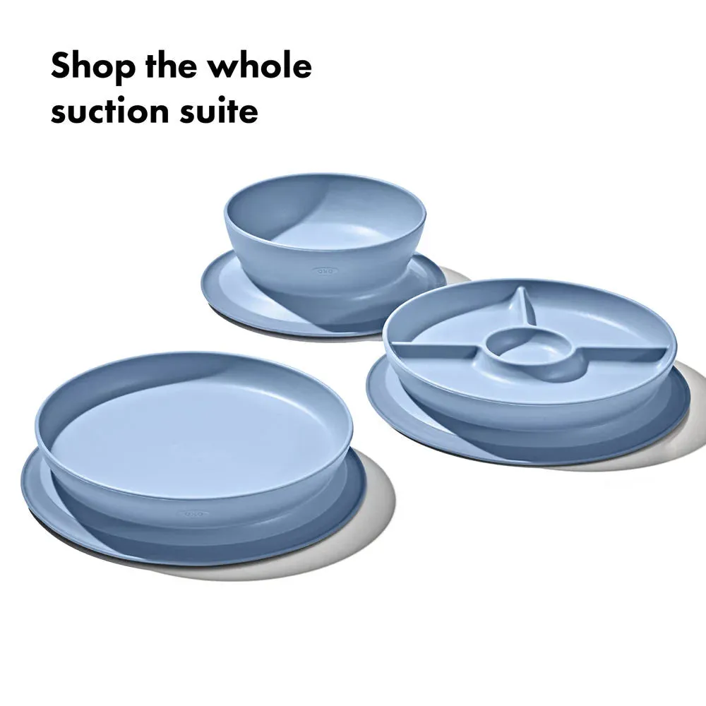 OXO Tot Stick & Stay Suction Divided Plate - Dusk