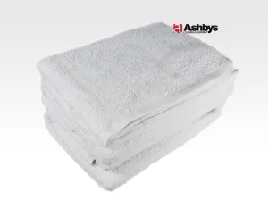 Pack of 12 x White Terry Towels (60 x 60 cm / 24 x 24 inches)