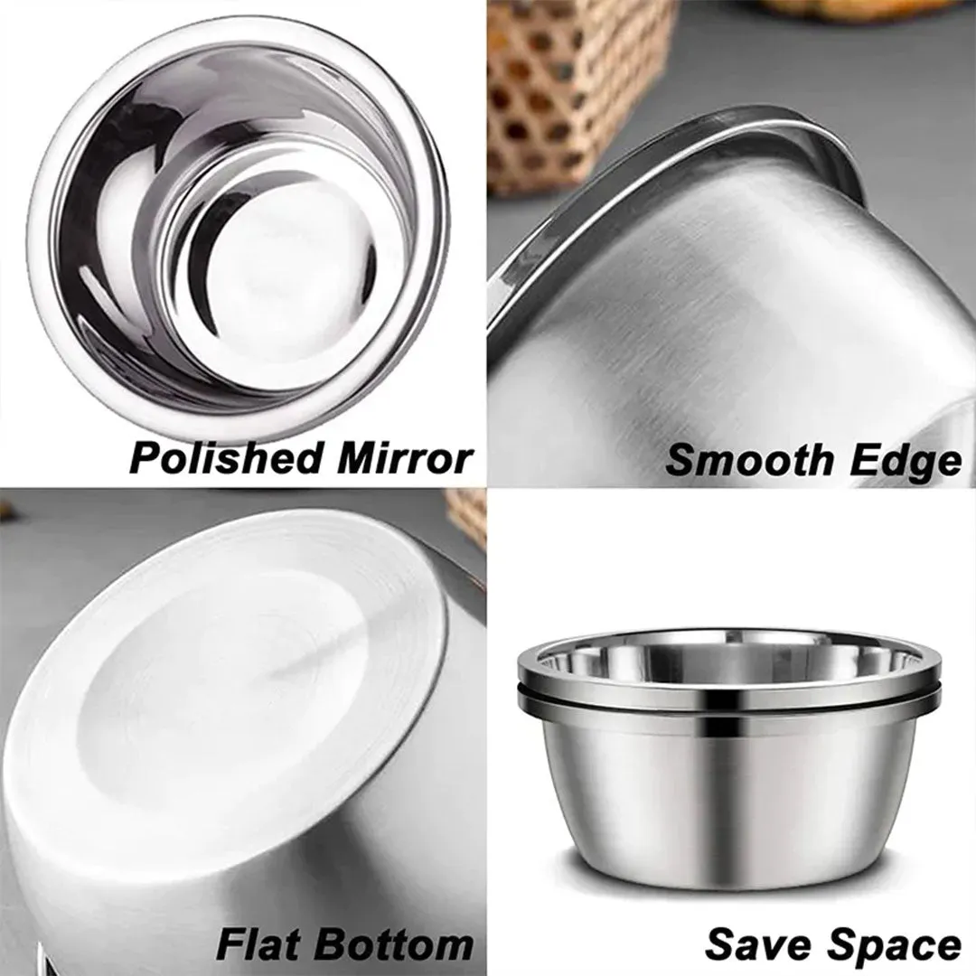 PetAffairs Smooth Edge Stable Bottom Stainless Steel Pet Bowls