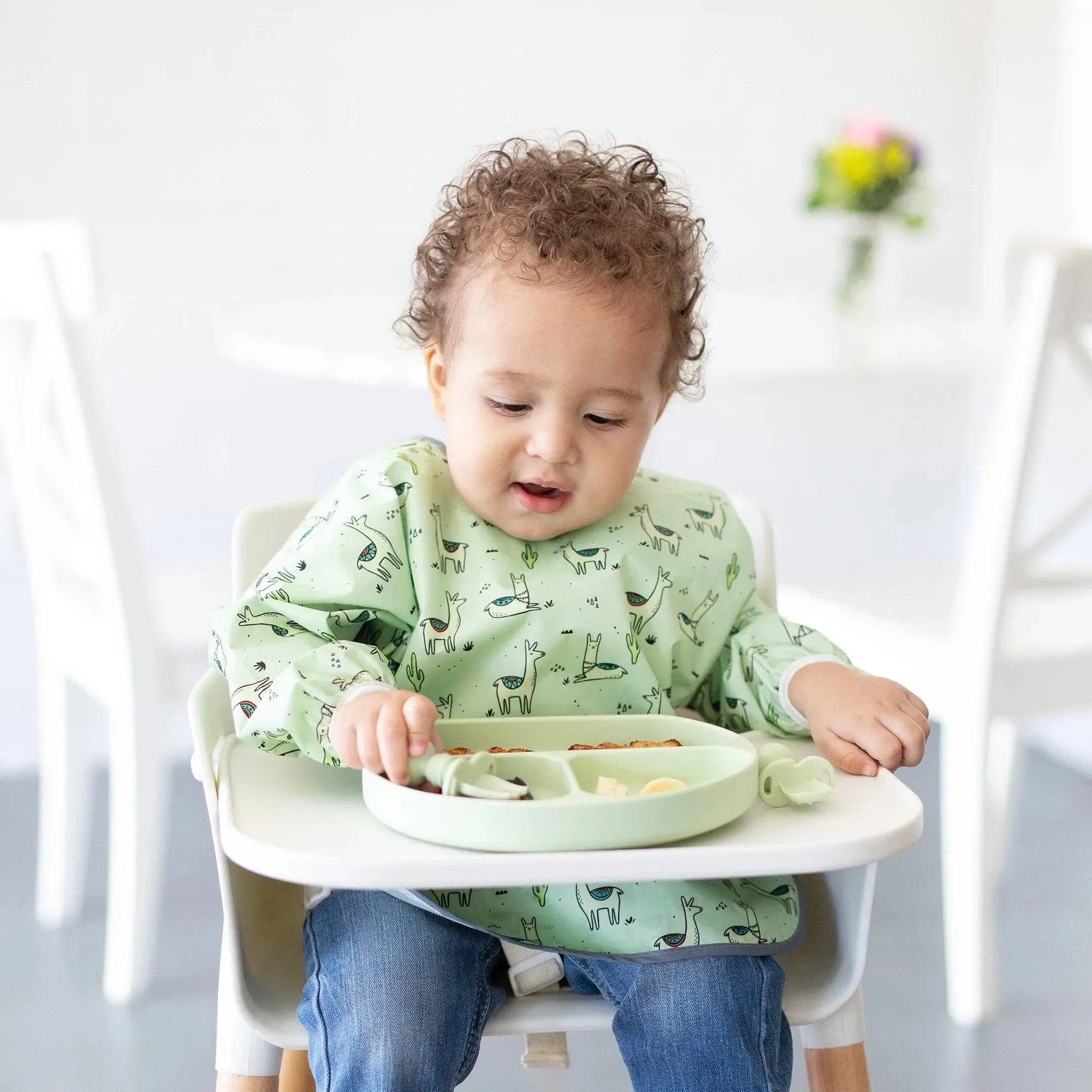 Silicone Grip Dish: Sage