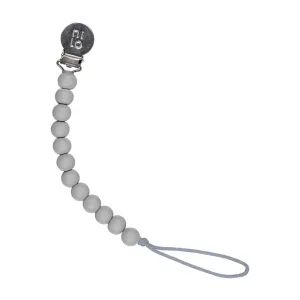 Small Silicone Beads Pacifier Holder Grey