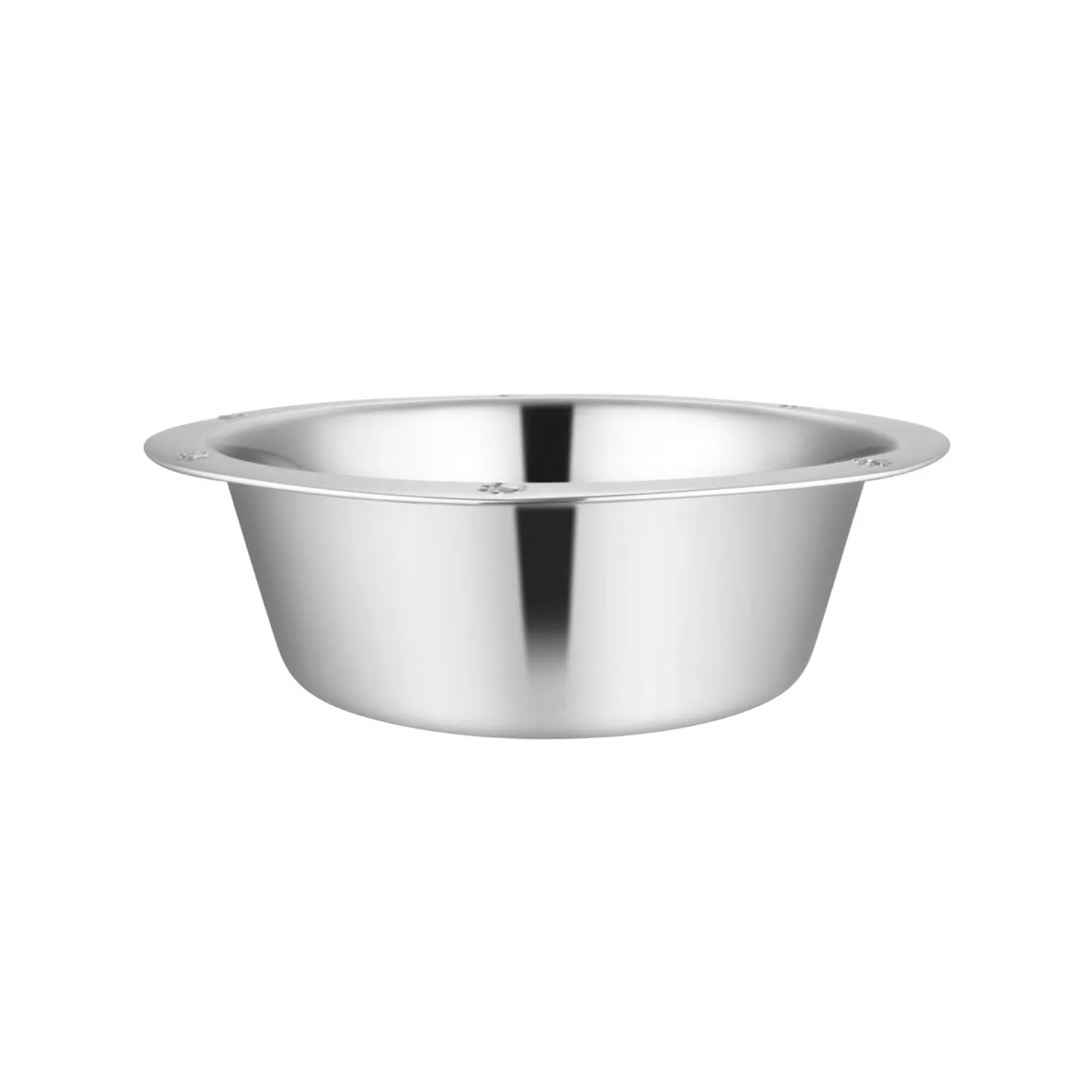 Stainless Steel Embossed Wide-Lip Bowls