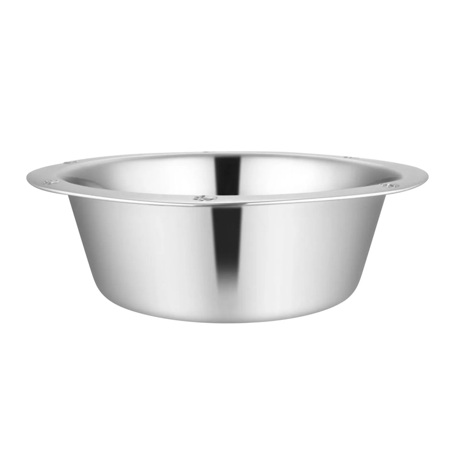 Stainless Steel Embossed Wide-Lip Bowls