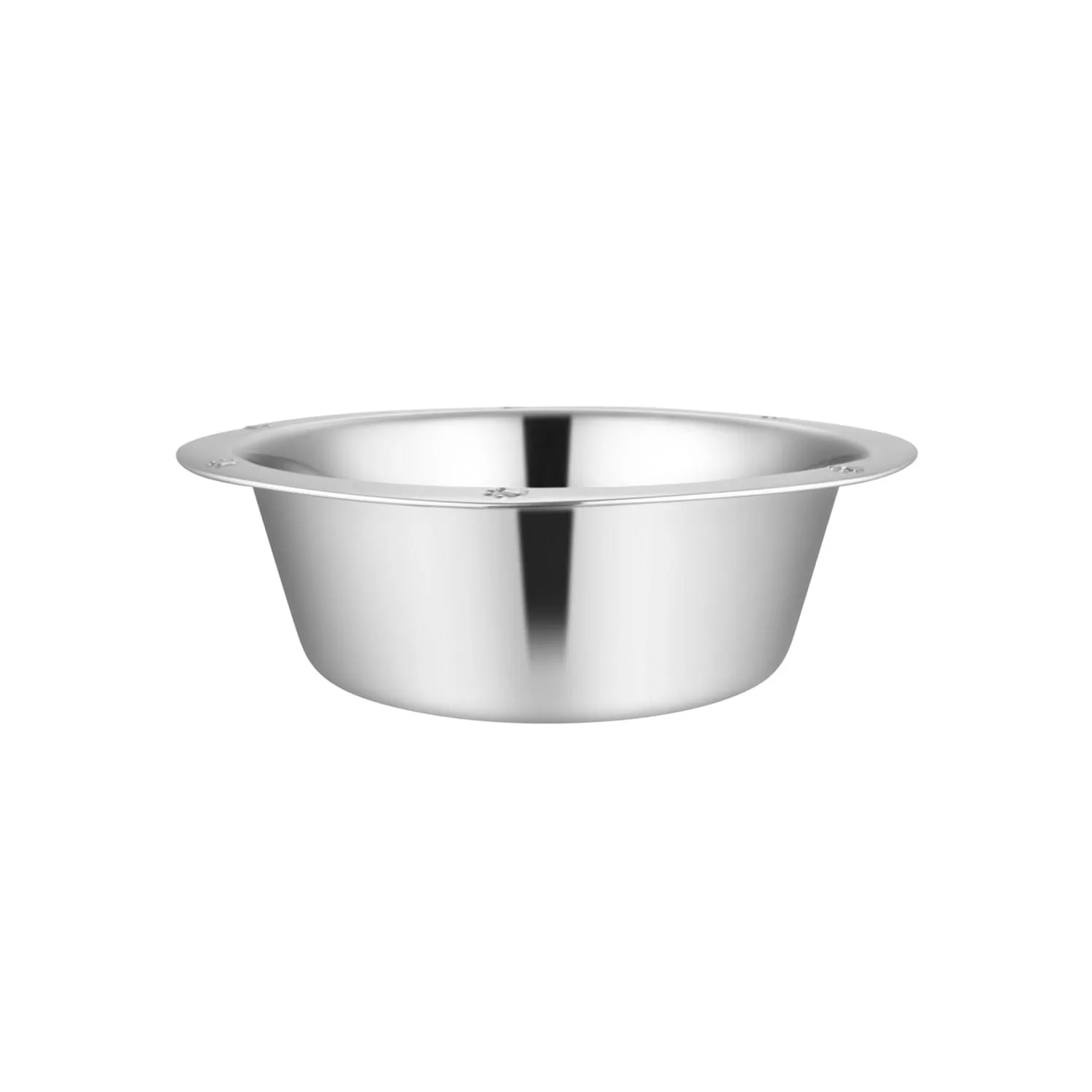 Stainless Steel Embossed Wide-Lip Bowls