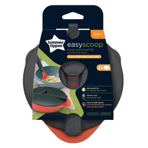 Tommee Tippee Easy Scoop Bowls with Travel lid & Spoon – 2PC