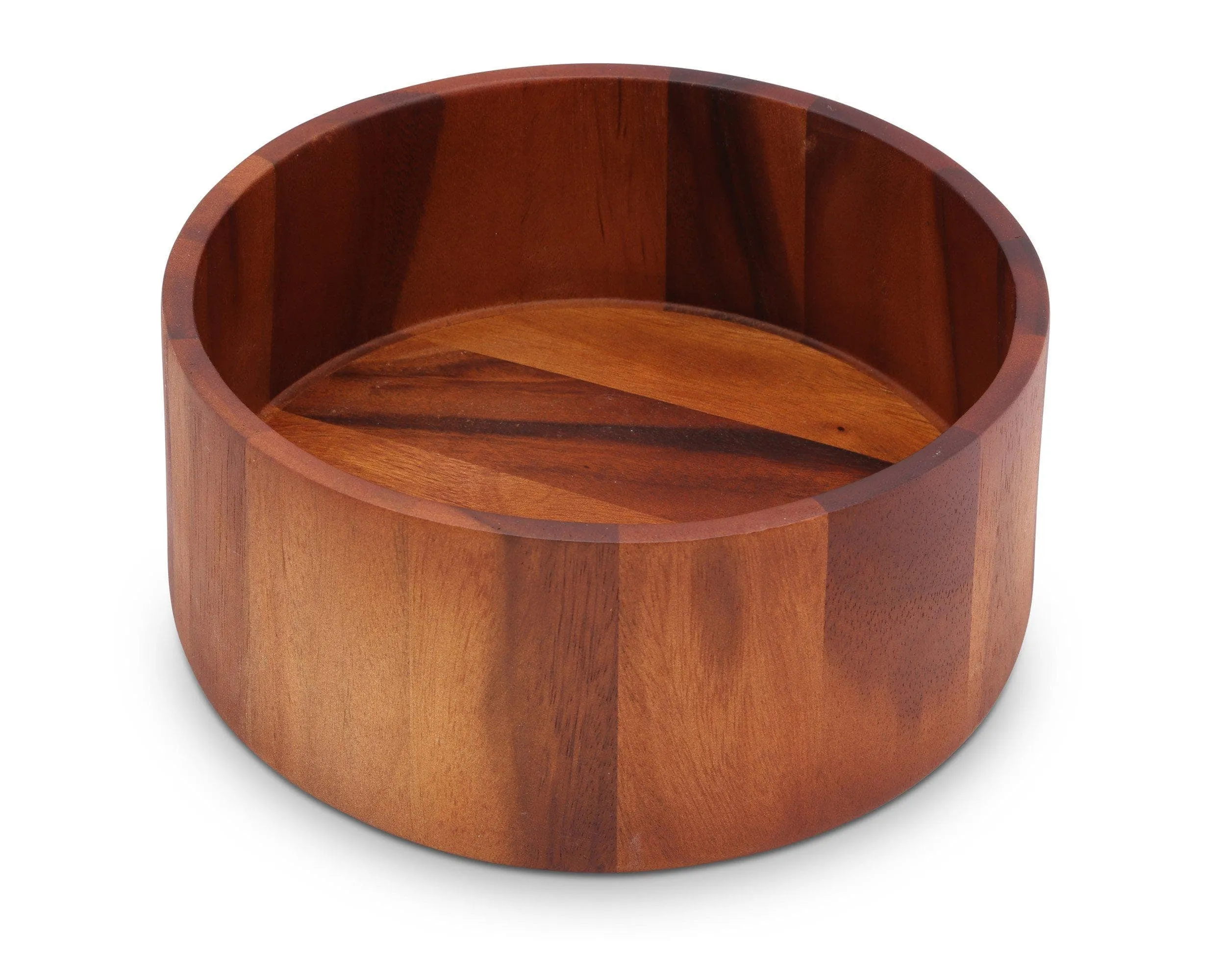 Tulip Shape Acacia Wood Salad Bowl Large